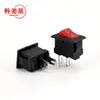 Interruptor Mini Tipo Barco Kcd11-101 Rojo/Negro 2 Pines 2 Posiciones 3A 250V 10*15mm Interruptor Basculante