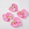 8cm simulación Phalaenopsis tocado pinza para el cabello flor para la cabeza DIY decoración de boda flor para la cabeza ramo de boda flores de simulación