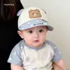 Boné Bico de Pato para Bebê para Primavera e Outono, Aba Larga, Estilo Coreano, Chapéu de Pescador Fofo de Urso para Meninos e Meninas, Proteção Solar Fina