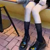 Calcetines Finos de Verano y Primavera Absorbentes de Sudor Transpirables para Pantorrilla de Tubo Alto Calcetines de Bota con Encaje Estilo Ballet Encaje de Hongo Calcetines de Felpa