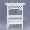 1:12 Muebles Miniatura para Casa de Muñecas Escena de Jardín Estante de Uvas Blancas Estante de Flores de Vid