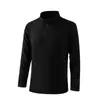Top térmico de trabajo con media cremallera, chaqueta de forro polar deportiva transfronteriza de manga larga, sudadera de color liso para hombre de otoño e invierno, hecho a medida
