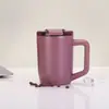 Nova Caneca Compacta de 15oz com Alça Aço Inoxidável 304 Termos Caneca de Carro Portátil com Tampa Atacado