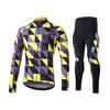 Traje de Inverno Ai Suo com Estampa em Fleece Quente de Secagem Rápida para Ciclismo com Mangas Longas para Homens