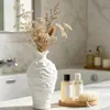 Vaso Minimalista de Onda de Alto Padrão Transfronteiriço Textura Fosca Decoração de Mesa de Casa Entrada Ornamento Estilo Ins