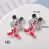 Alta Transparência Urso com Glitter Pato Donald Mickey Mouse Acessórios Gordos Enfeites Capa de Celular Acessórios de Cabelo Material Resina Luminosa Adesivos