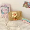 Bolsas Infantis, Novas Bolsas de Palha Tecidas de Verão, Bolsas Floridas Estilosas para Meninas, Bolsas Transversais de Viagem para Meninas Pequenas, Bolsas de Praia