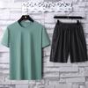 Verano Deportes al Aire Libre Ocio Suelto Hielo Seda Transpirable Camiseta Traje de Manga Corta para Hombre y Mujer Moderno Combinable Secado Rápido Pantalones Cortos