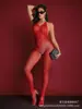 Lencería Europea y Americana Transfronteriza de Encaje Tallas Plus, Uniforme con Espalda Descubierta de Malla, Atuendo de Malla Seductor de Una Pieza Sin Quitar, Alta Elasticidad Sexy
