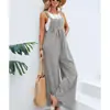 En stock 2023 Bestseller de Amazon eBay sitio independiente wish Moda popular para mujeres europeas y americanas vestido casual largo de tirantes color liso