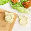Molde de Bola de Arroz para Crianças Desenho Animado Molde de Bola de Arroz para Sushi Molde de Bento DIY Molde para Assar Biscoitos de Bola de Arroz com Algas