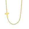 Colar com Pingente de Cruz Pequena em Aço Titânio 18K com Alta Retenção de Cor Amazon Cross-Border Corrente Clavicular Feminina Fashion