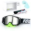 Set de Casco de Motocicleta Clásico en Stock, Gafas Todoterreno, Gafas de Exterior a Prueba de Viento, Gafas de Esquí UV, Gafas de Montar