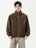 Chaqueta de Cuero PU Tangkez Estilo Americano High Street para Hombre, Chaqueta de Béisbol de Otoño, Ropa Elegante para Hombre, Dropshipping Transfronterizo
