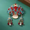 Broche de Borla de Corona de Fénix Estilo Chino Original Broche de Palacio Chino Hebilla de Pin de la Dinastía Han Cheongsam Regalo Doble Propósito