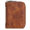 Nova carteira masculina curta estilo sanfona em couro PU, porta-cartões de grande capacidade, porta-cartões casual