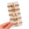 Cuerda para el Cabello de Niña Cola de Caballo Alta Cuerda para la Cabeza Escuela Café con Leche Anillos para el Cabello Niñas No Golpear el Cabello Alta Elasticidad Tendón de Goma Tocado