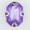 10*14mm Octagonal Rectangular Acrílico Blanco K Garra Diamante Cosido a Mano Diamante Accesorios para Vestido de Novia Material DIY