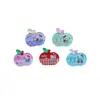 Nuevos Accesorios de Gato de Dibujos Animados Serie Manzana al por Mayor Hechos a Mano DIY Pegamento de Crema Pinzas para el Cabello y Zuecos para Niños