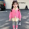 Conjunto de Dos Piezas Falsas con Gorra de Leche Lima Estilo Coreano para Niñas Primavera y Otoño 2026 Nuevo Set Elegante de Moda Infantil para Niña Pequeña