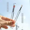 Pincel de Labios de Silicona con Tapa Pincel para Lipstick Portátil Brocha para Mezclar Brillo de Labios Bálsamo Labial Mini Pala Pequeña a Prueba de Polvo Barra de Labios