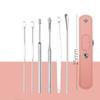 Juego de Cucharas para Limpiar Oídos de Acero Inoxidable Profesional Herramienta para Recoger Cera de Oído de Acero Inoxidable Hebilla Cuchara para Oídos Limpieza de Oídos