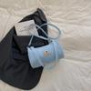 Bolso de mezclilla para mujer con diseño de nicho casual popular nuevo de primavera 2025, bolso cilíndrico bandolera de hombro para viaje para mujer