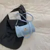 Bolsa Jeans Cartoon Fofa Feminina 2025 Nova Bolsa de Ombro Messenger Casual Bolsa Saco de Grande Capacidade Bolsa para Material Escolar