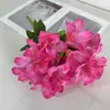 Fábrica de Origen Flor de Azalea Artificial de 7 Ramas Planta Verde para Sala de Estar, Dropshipping Transfronterizo, Etiquetado, Decoración de Paisajismo