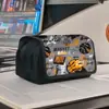 Bolsa para Lápices de Niño con Estampado de Baloncesto Nuevo Transfronteriza Gran Capacidad Caja de Papelería para Estudiantes Bolsa de Almacenamiento de Papelería de Doble Capa para Niños