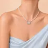 Collar de Mariposa de Cristal de Fresa para Mujer Verano Sentido Diseño de Nicho Cadena para Clavícula Nueva Moda Accesorios Elegantes