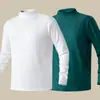280g Terciopelo AlemánOtoño/Invierno Doble Cara Cepillado Terciopelo Cuello Alto Manga Larga para Hombre Caliente Capa Base Ropa de Otoño Camiseta Interior