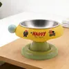 Nuevo Plato para Gato de Dinosaurio Seguro y Saludable Plato para Perro de Acero Inoxidable Protegiendo la Columna Cervical Plato Oblicuo para Mascotas Plato para Beber Agua Plato para Alimentación