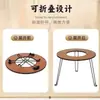 Mesa e Cadeira Dobráveis de Artesão para Exterior Fogareiro de Acampamento Churrasqueira Mesa de Chá para Cozinhar Panela Quente Integrada Portátil Mesa Externa para Passeio de Carro