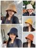 Sombrero de estilo japonés para mujer, otoño e invierno, nuevo sombrero de pescador de punto de chenilla, estilo coreano, versátil, de color sólido, informal, para lavabo