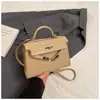 Bolsa Pequena com Padrão de Crocodilo Bolsa de Comércio Exterior 2025 Primavera e Verão Bolsa Tote Portátil de Ombro Transversal Bolsa Kelly Bolsa Nova