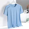 Camiseta de Hielo de Seda Estampada de Verano para Hombre Ropa Deportiva Casual para Correr Fitness de Manga Corta para Hombre Ropa de Exterior de Secado Rápido Admite Estampado