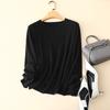 Delicado Macio Sem Costura Peça Única 100. Suéter Feminino Básico Gola Redonda de Cashmere Outono Inverno Elegante Emagrecedor