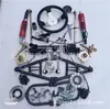 Coche de acero de cuatro ruedas eléctrico modificado casero para cardado, suspensión delantera de tubo de acero, dirección de 2 anillos semi-lujo, freno, absorción de impactos
