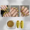 Pó Mágico Espelhado para Nail Art Pó Dourado Titânio de Alto Brilho Ondulação Dourada Luxuosa Pó Espelhado Ultra Brilhante Caixa de Acessórios para Nail Art Conjunto Embalado