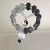 Pulsera de Estilo Retro Oscuro de Moda Popular Mariposa Tinta Luz de Luna Nicho Masculino Fresco Regalo para Pareja Estudiante Pulsera