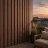 Panel de Pared de Rejilla Coextruido de Segunda Generación Panel de Pared Exterior Madera-Plástico Patrón de Caparazón de Tortuga Impermeable Anticorrosión Panel Decorativo para Patio al Aire Libre Venta al Por Mayor