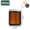 Taza de Vela de Aromaterapia Hecha a Mano para Bricolaje, Taza de Vidrio Vacía para Velas, Taza de Vidrio Marrón Resistente a Altas Temperaturas para Velas de Aromaterapia