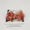 Hortensia Borde Quemado Manualidades DIY Materiales Hechos a Mano Accesorios para el Cabello Dinastía Han Combinando Decoración del Hogar Flor Artificial Pasador de Flor Flor
