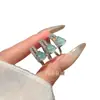Venta al mayoreo del fabricante: Anillo de calabaza de agua azul natural del Libro Rojo, incrustación de plata S925, nuevo diseño de estilo chino