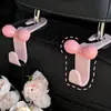 Gancho Adhesivo para Interior de Coche con Lazo Lindo Estilo Dopamina Colgador para Respaldo de Asiento de Coche Almacenamiento Creativo para Coche Estilo Femenino