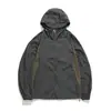 Ropa de Protección Solar de Seda de Hielo para Hombre en Verano UPF50+ Protección UV Holgada Casual Ligera Transpirable Fresca Chaqueta