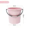 Cubo de almacenamiento de agua para el hogar, cubo grande de plástico engrosado, cubo redondo grande portátil para dormitorio de estudiantes con cubo de ropa resistente a caídas, lavabo