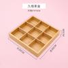 Bambu e madeira Noivado Handle Caixa de frutas secas Split Dry Fruit Plate Creative Wedding Early Childbirth Candy Snack Storage Caixa de madeira