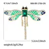 Nuevo Broche de Libélula de Aleación y Vidrio Estilo Europeo y Americano, Exquisito y Versátil Pin de Accesorio para Broche de Traje de Mujer